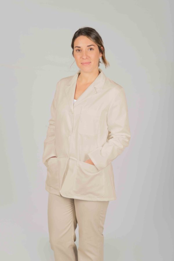 CHAQUETA BLAZER-BEIGE CLARO