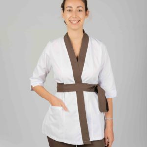 CHAQUETA KIMONO-MARRON